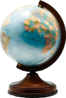 AI generated a globe on a stand with a transparent background ai generative png