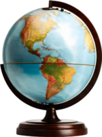 AI generated a globe on a stand with a transparent background ai generative png