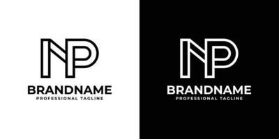 Letter NP Monogram Logo, suitable for any business with NP or PN initials. vector