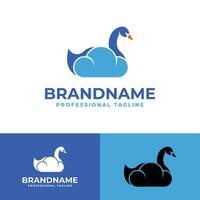 Cloud Swan Logo, suitable for business related Cloud and Swan. vector