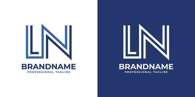 Letter LN Line Monogram Logo, suitable for business with LN or NL initials. vector