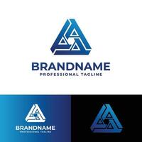 Letter A Triangle Logo, suitable for any business related to Triangle with A initial. vector