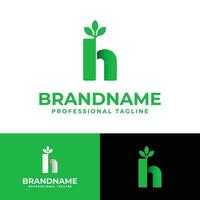 Letter H Nature Logo, suitable for any business related to Nature with H initial. vector