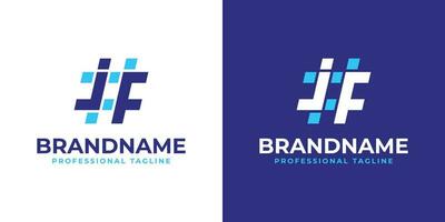 Letter JF Hashtag Logo, suitable for any business with JF or FJ initials. vector