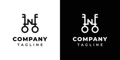 Letter N Key Logo, suitable for business related to Key with N initial. vector
