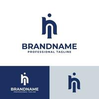 Letter NI Monogram Logo Set, suitable for business with NI or IN initials. vector