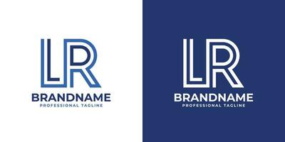 Letter LR Line Monogram Logo, suitable for business with LR or RL initials. vector