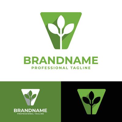 Letter V Nature Logo, suitable for any business related to Nature with V initial.