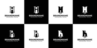 Letter HI Monogram Logo Bundle, sutable for business with HI or IH intials. vector