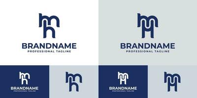 Letter MH Monogram Logo Set, sutable for business with MH or HM intials. vector