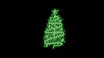 Merry christmas trees decoration video