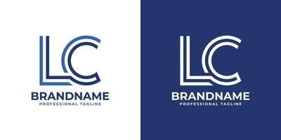 Letter LC Line Monogram Logo, suitable for business with LC or CL initials. vector