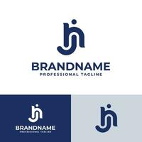Letter NJ Monogram Logo Set, suitable for business with NJ or JN initials. vector
