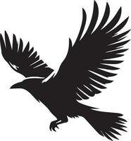 Crow vector silhouette illustration