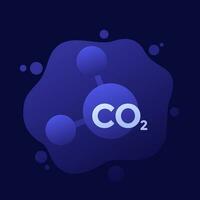 co2 molécula icono, vector diseño