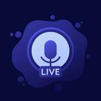 Live stream, online session icon, vector design