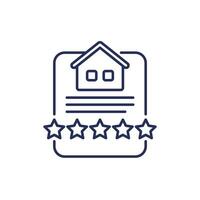 house rating line icon on white vector