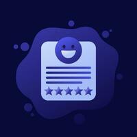 good review icon, vector design