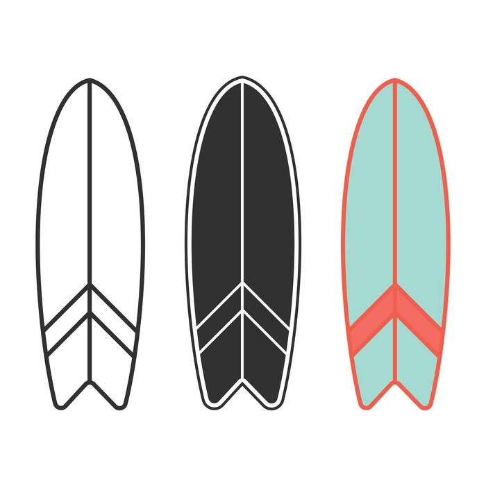 Surf Board Outline Vector Art, Icons, and Graphics for Free Download