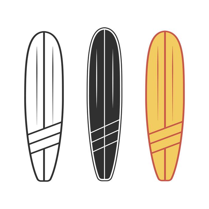 Surf Board Outline Vector Art, Icons, and Graphics for Free Download