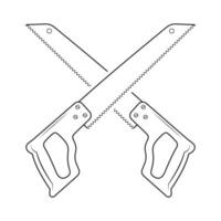 Cross Saw, Cross Saw outline, Saw vector, Saw outline, Saw, Hardware outline, Saw lineart, Worker elements, Labor equipment, Repair tools, Forest tools, Woodcutter, Woodsman, Carpenter tool vector