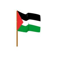 Wave palestine flag illustration vector