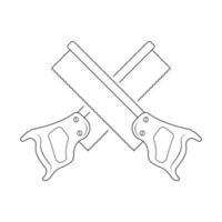 Cross Saw, Cross Saw outline, Saw vector, Saw outline, Saw, Hardware outline, Saw lineart, Worker elements, Labor equipment, Repair tools, Forest tools, Woodcutter, Woodsman, Carpenter tool vector