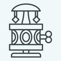 Icon Music Box. related to Vintage Decoration symbol. line style. simple design editable. simple illustration vector