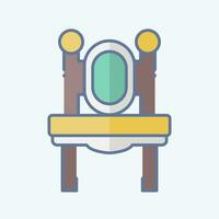 Icon Dressing Table. related to Vintage Decoration symbol. doodle style. simple design editable. simple illustration vector