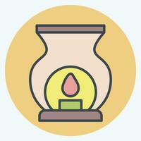 Icon Aroma. related to Vintage Decoration symbol. color mate style. simple design editable. simple illustration vector