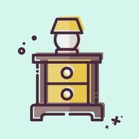 Icon Drawer Cabinet. related to Vintage Decoration symbol. MBE style. simple design editable. simple illustration vector