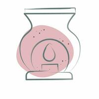 Icon Aroma. related to Vintage Decoration symbol. Color Spot Style. simple design editable. simple illustration vector