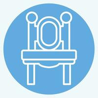 Icon Dressing Table. related to Vintage Decoration symbol. blue eyes style. simple design editable. simple illustration vector