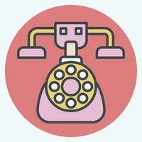 Icon Phone. related to Vintage Decoration symbol. color mate style. simple design editable. simple illustration vector