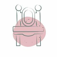 Icon Dressing Table. related to Vintage Decoration symbol. Color Spot Style. simple design editable. simple illustration vector