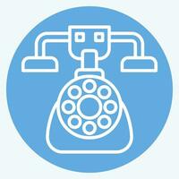 icono teléfono. relacionado a Clásico decoración símbolo. azul ojos estilo. sencillo diseño editable. sencillo ilustración vector