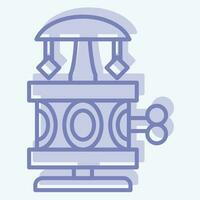 Icon Music Box. related to Vintage Decoration symbol. two tone style. simple design editable. simple illustration vector