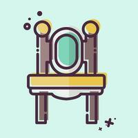 Icon Dressing Table. related to Vintage Decoration symbol. MBE style. simple design editable. simple illustration vector