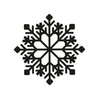 Black Snowflake shape on isolated background. Snow icon silhouette. Vector illustration for background and decoration