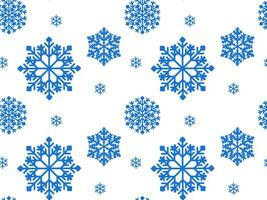Snowflake blue seamless pattern. Vector illustration