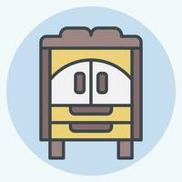 Icon Wardrobe. related to Vintage Decoration symbol. color mate style. simple design editable. simple illustration vector
