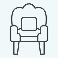 Icon Sofa. related to Vintage Decoration symbol. line style. simple design editable. simple illustration vector