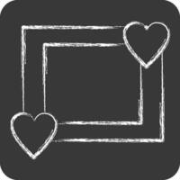 Icon Picture Frame. related to Vintage Decoration symbol. chalk Style. simple design editable. simple illustration vector