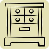 Icon Drawer. related to Vintage Decoration symbol. hand drawn style. simple design editable. simple illustration vector