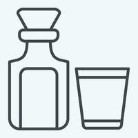 Icon Glass Bottles. related to Vintage Decoration symbol. line style. simple design editable. simple illustration vector