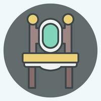 Icon Dressing Table. related to Vintage Decoration symbol. color mate style. simple design editable. simple illustration vector