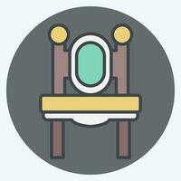 Icon Dressing Table. related to Vintage Decoration symbol. color mate style. simple design editable. simple illustration vector