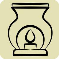 Icon Aroma. related to Vintage Decoration symbol. hand drawn style. simple design editable. simple illustration vector