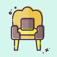 Icon Sofa. related to Vintage Decoration symbol. MBE style. simple design editable. simple illustration vector