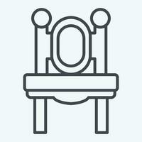 Icon Dressing Table. related to Vintage Decoration symbol. line style. simple design editable. simple illustration vector